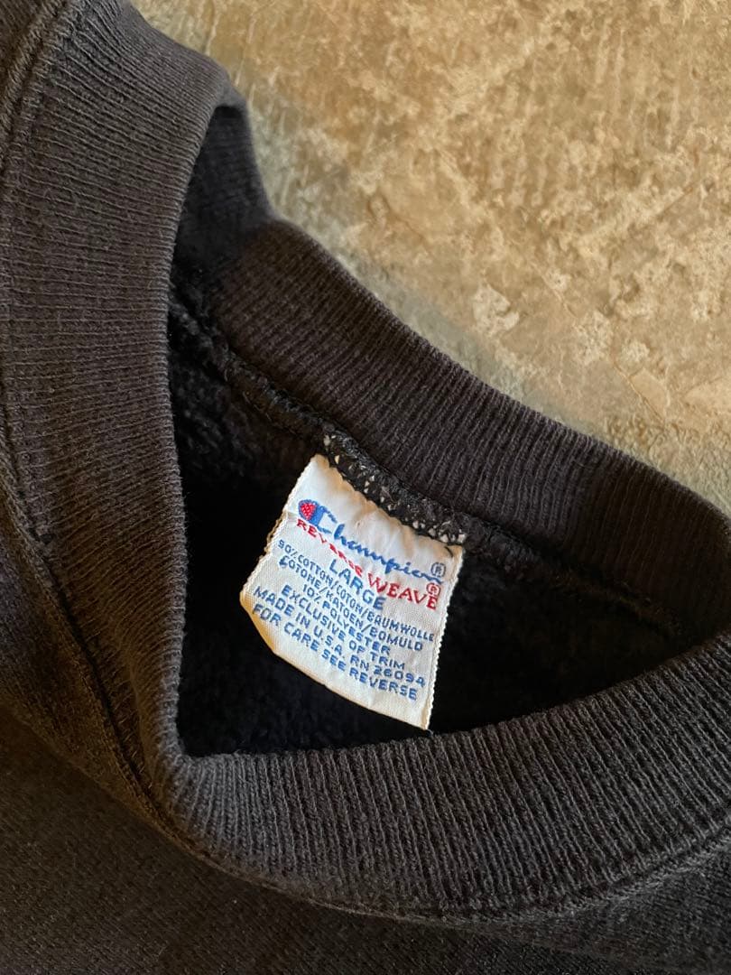 80's champion リバースウィーブスウェットシャツ ブラック サイズL