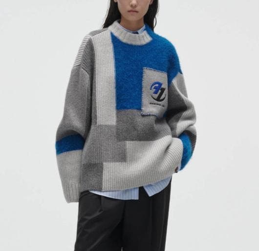 新品 Ader Error x Zara パッチワークオーバーサイズニット