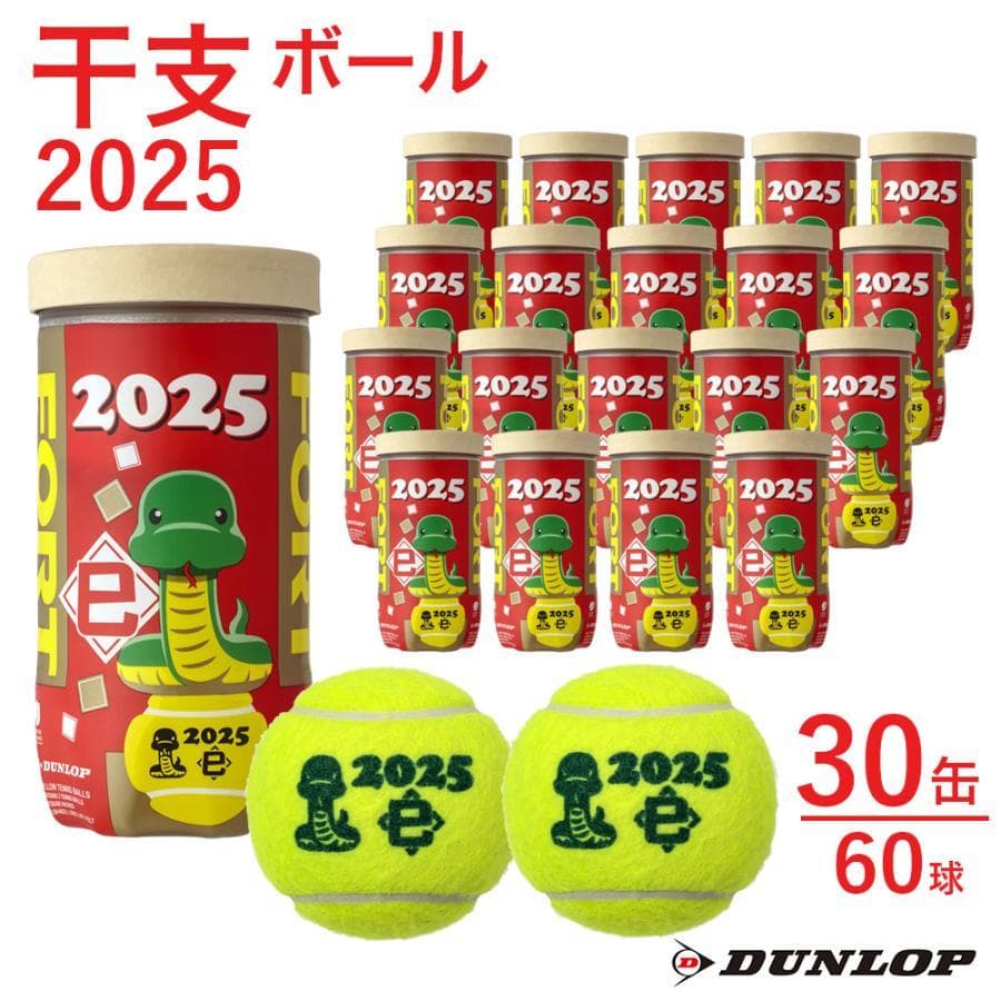 【新品】ダンロップ フォート 干支ボール 2025年「巳」　1箱60球