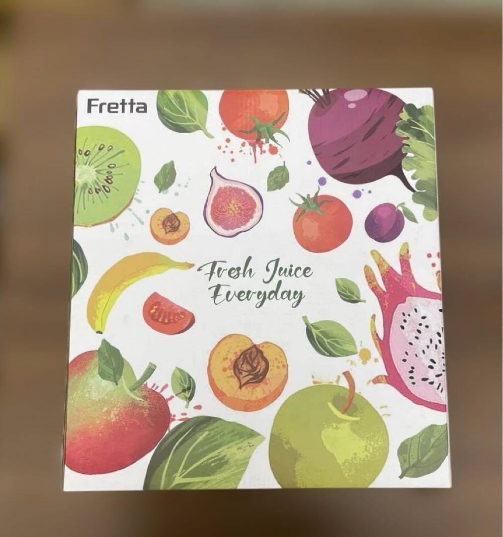 Fretta ジューサー 10.8cm広い投入口 1L大容量 未使用　ホワイト