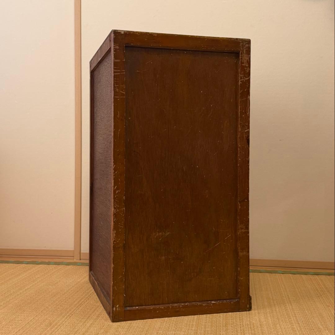 昭和中期 キャビネット 引き出し 木製収納棚 古家具 アンティーク レトロ