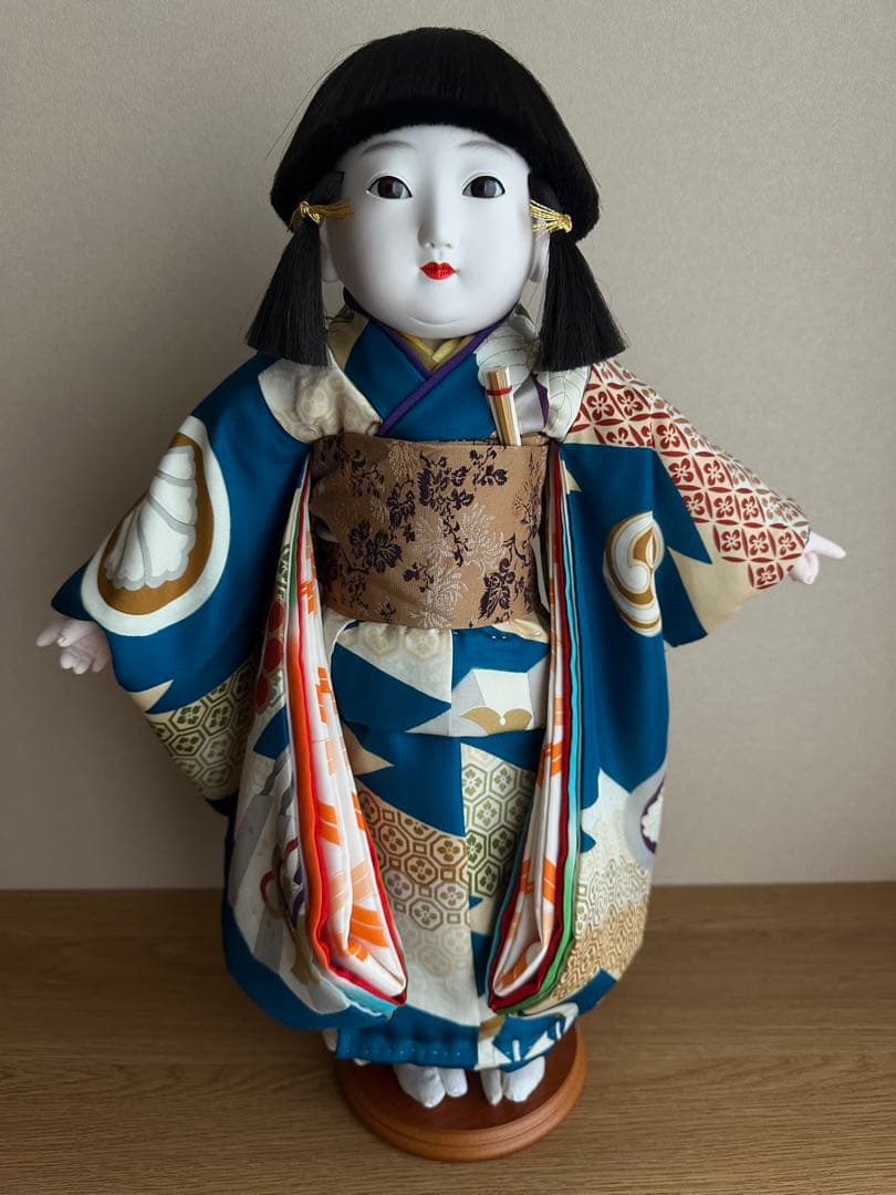 市松人形☆京人形細工司　伊東久重☆可愛い前掛け