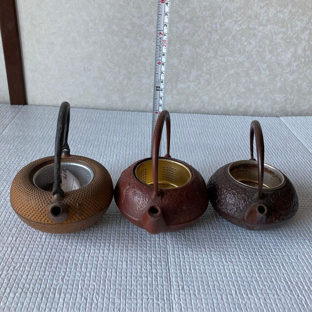 ジャンク品 蓋なし 鉄瓶 ミニチュア鉄瓶 5点まとめ売り 急須 茶器 茶道具