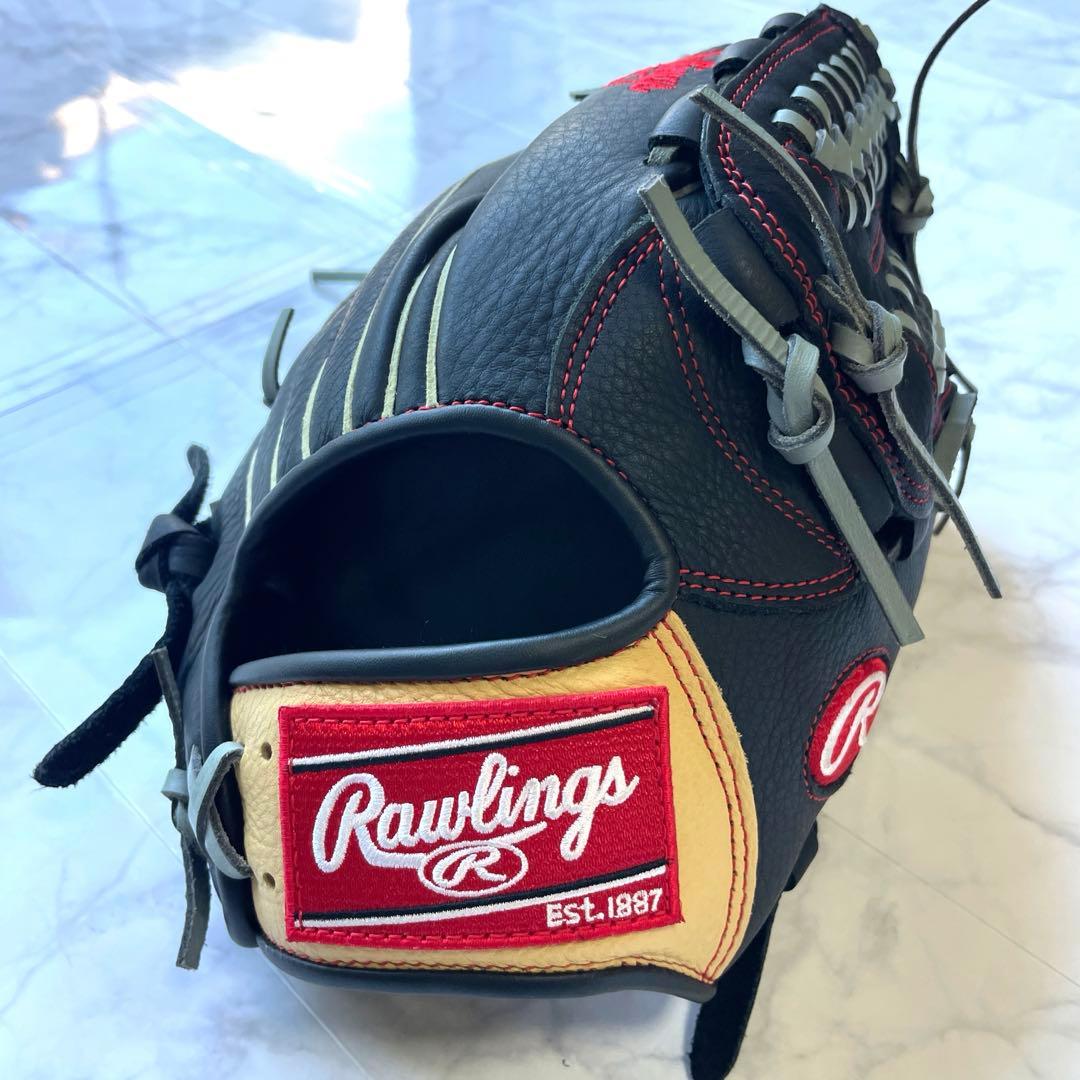 シ*こ様 【未使用級美品】Rawlings 一般軟式用 ブラック×キャメル
