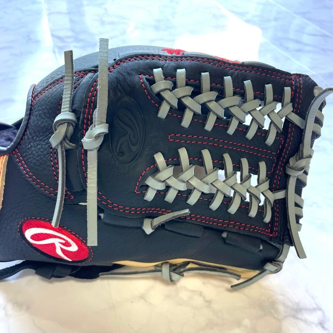 シ*こ様 【未使用級美品】Rawlings 一般軟式用 ブラック×キャメル