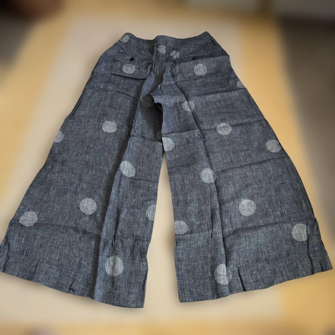 リゼッタlisetteドット柄ガウチョパンツ ダークグレー