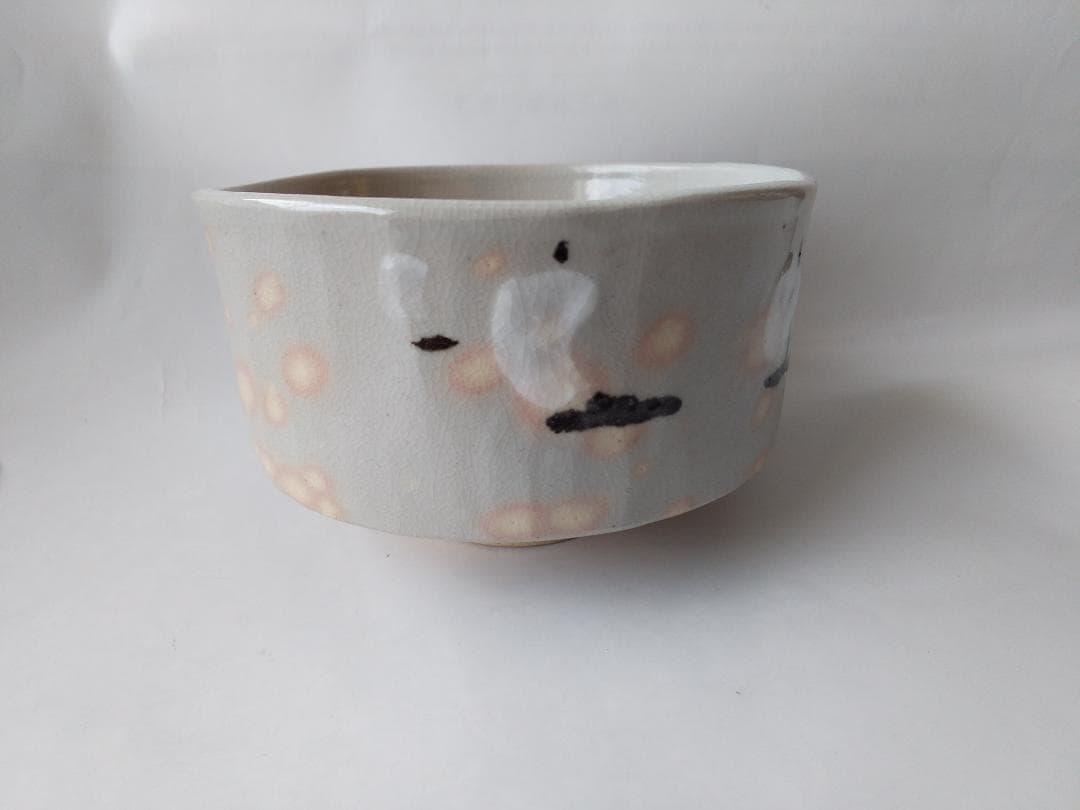 希少 川合玉堂 絵付 箱書 銘『白帆』京焼名工 清水六兵衛 作陶 茶碗 未使用品