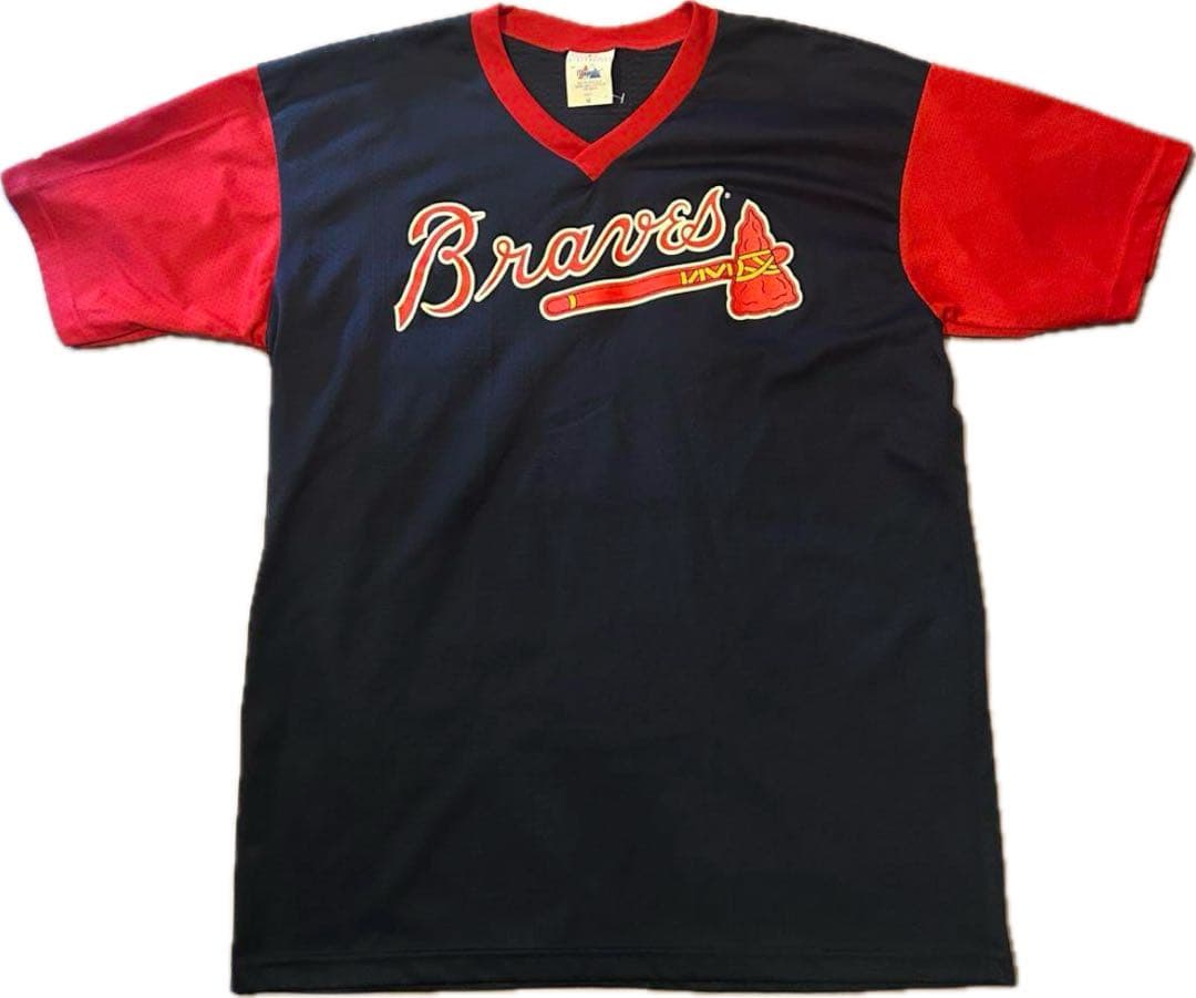 90s majestic マジェスティク アトランタ ブレーブス ゲーム シャツ