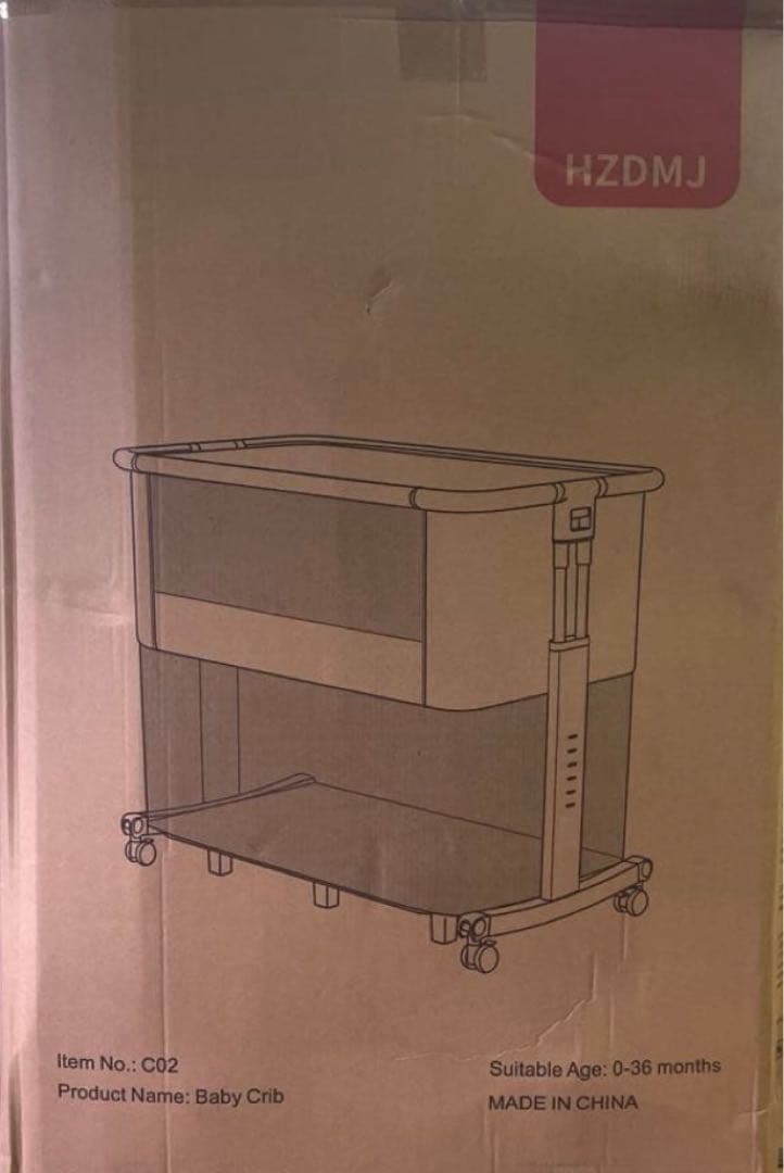 新品未開封ベビーベッド 添い寝ベッド乳児用ベッド 多機能組み立て簡単