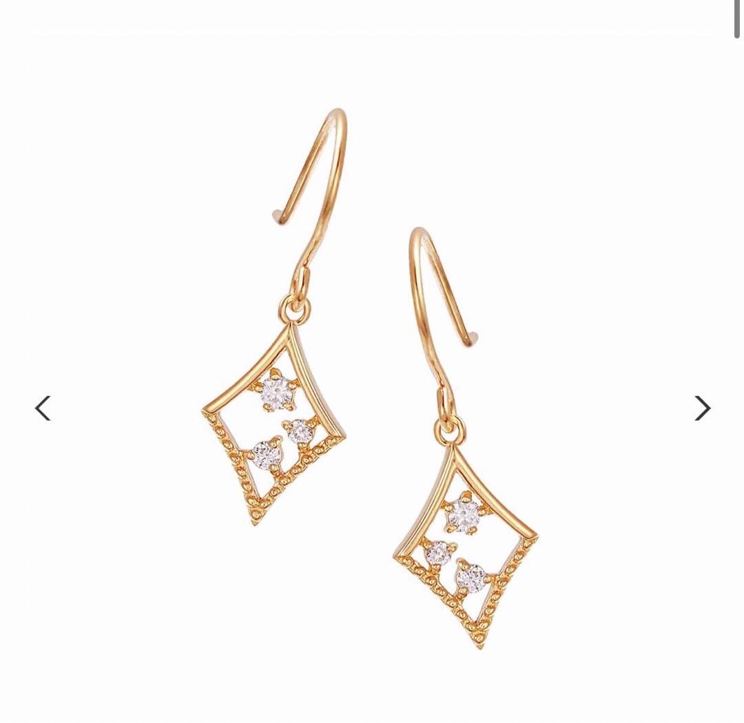 ジュエリーツツミ　ダイヤモンドピアス