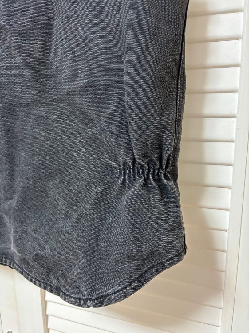 カーハート　carhartt ベスト ブラック　腰ゴム　ダック　フェード