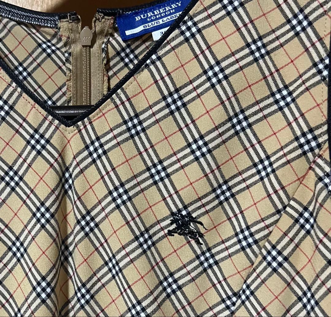 【極美品】BURBERRY ブルーレーベル　ノバチェック柄　ワンピース　38 M