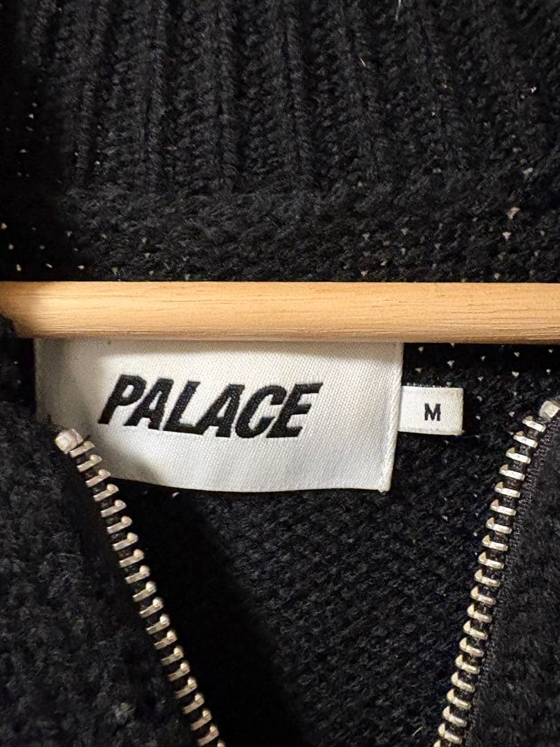 PALACE wool posh knit ブラック ポルシェロゴ