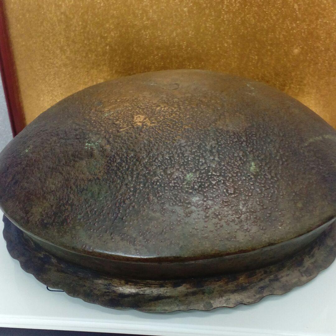 室町時代末期〜安土桃山時代頃稀少砂張古銅製打出１８センチ茶道具当時物コレクション