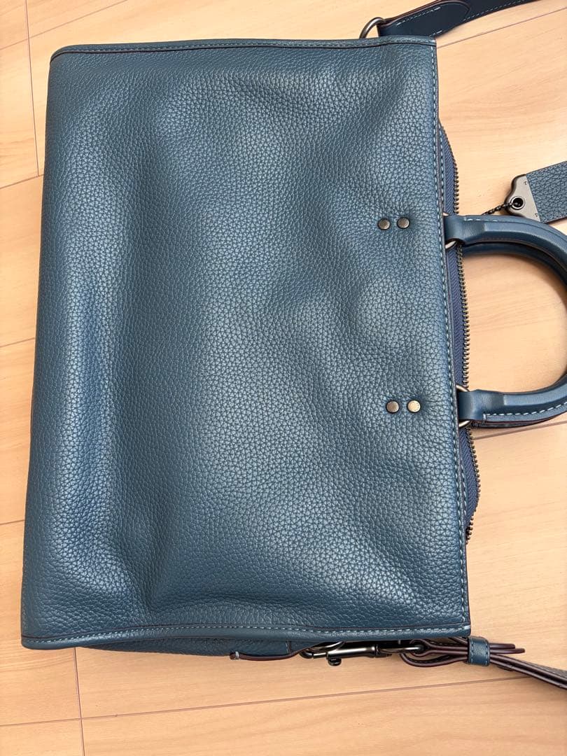 コーチ　11104 ローグブリーフ　グラブタンペブルレーザー　デニム(青系)