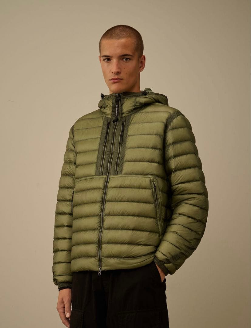 D.D. SHELL GOGGLE DOWN JACKET L グリーン