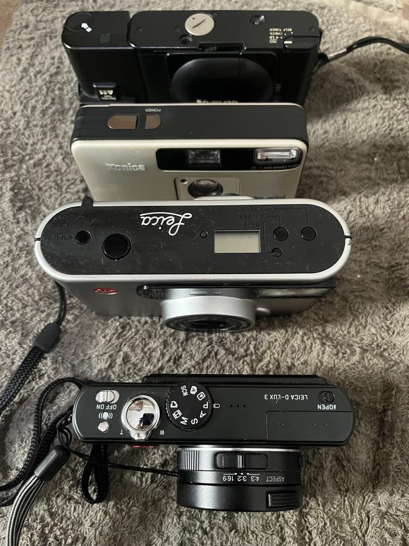 「【ジャンク】カメラ4台まとめ売り Leica Konica OLYMPUS」