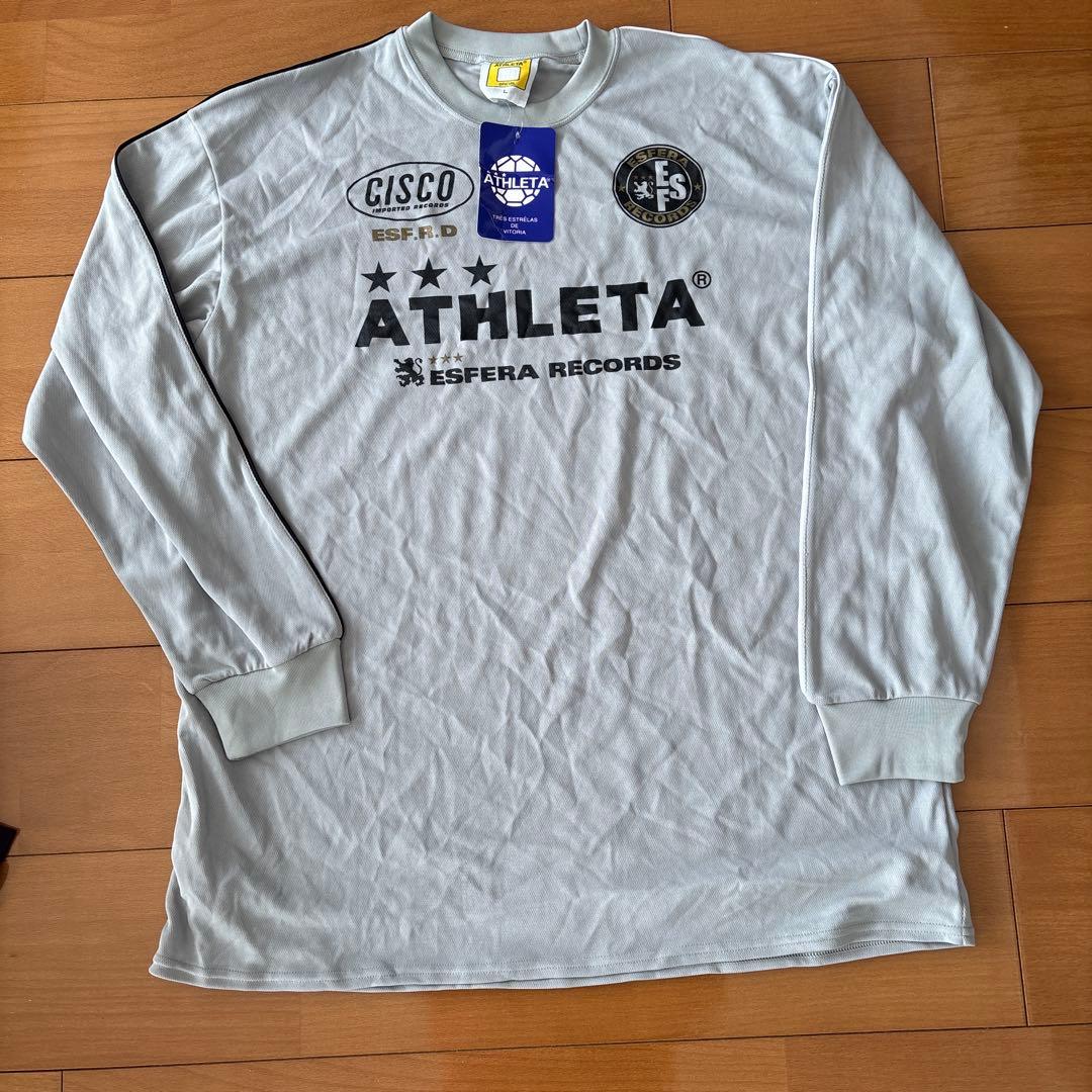 新品限定コラボ！アスレタ×シスコレコード長袖プラックティスシャツL/別注グレー