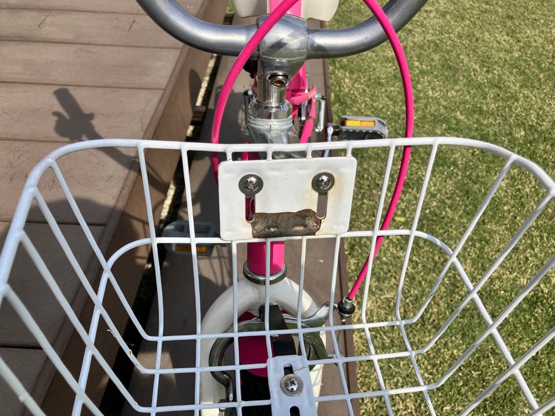 【引き取り限定 愛知】幼児用自転車 ピンク14インチ(補助輪付)