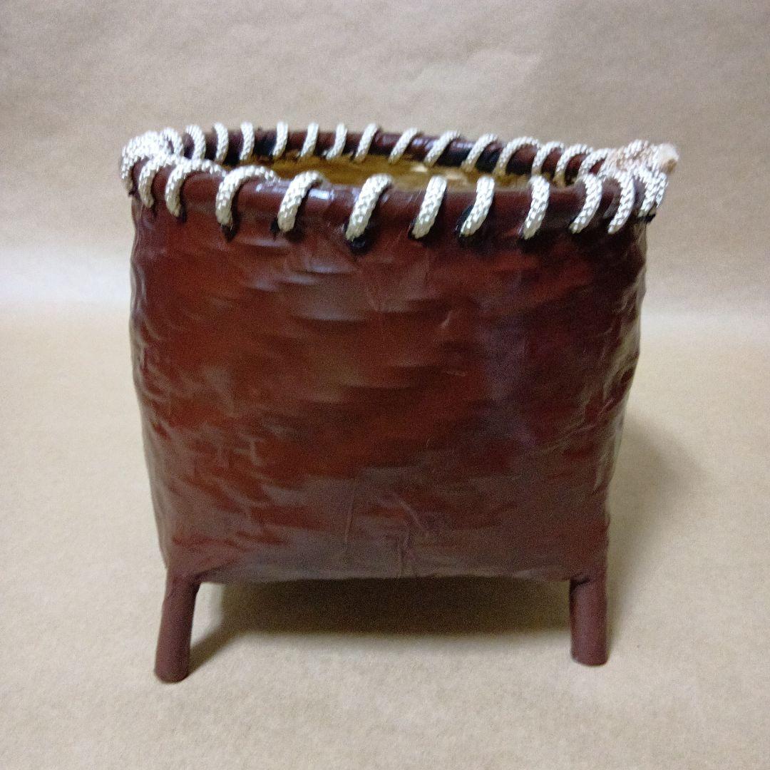 茶道具　塩籠炭斗 一燈好み