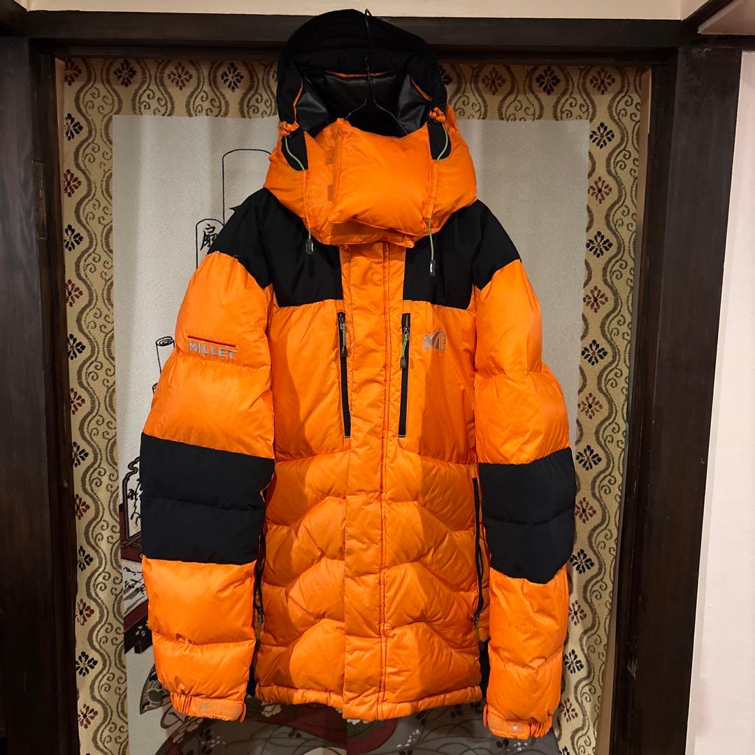 【美品】 MILLET ミレー フードダウンジャケット メンズL 極暖