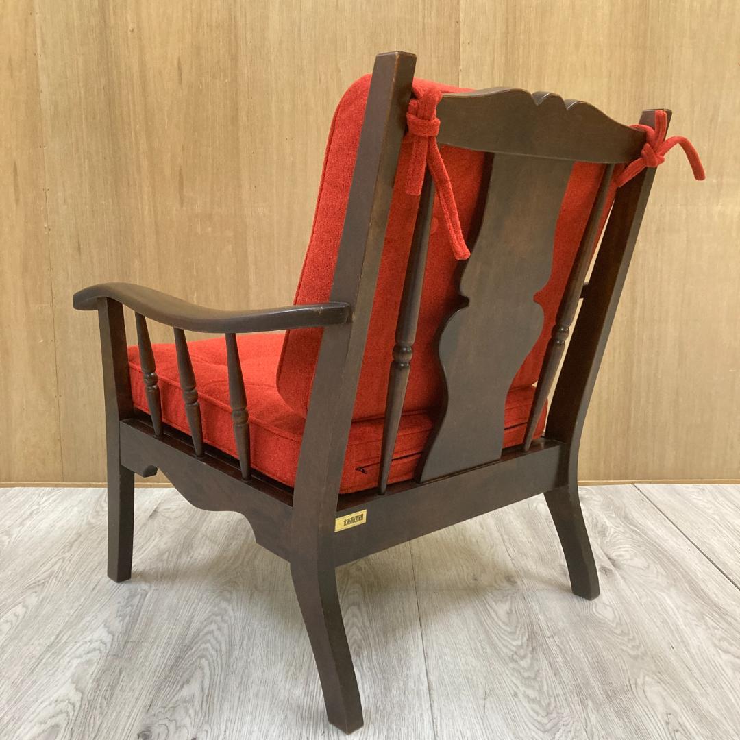 北海道民芸家具 樺無垢材 1人掛けソファ 1Pソファ A