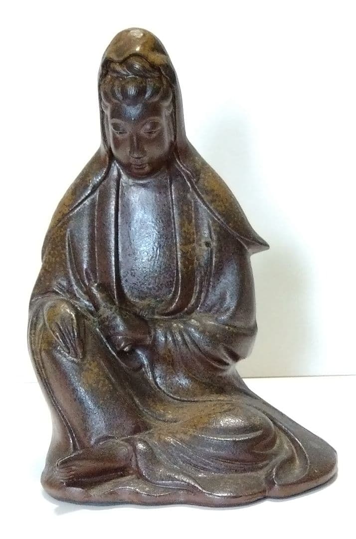 備前焼 木村桃山作 観音菩薩坐像