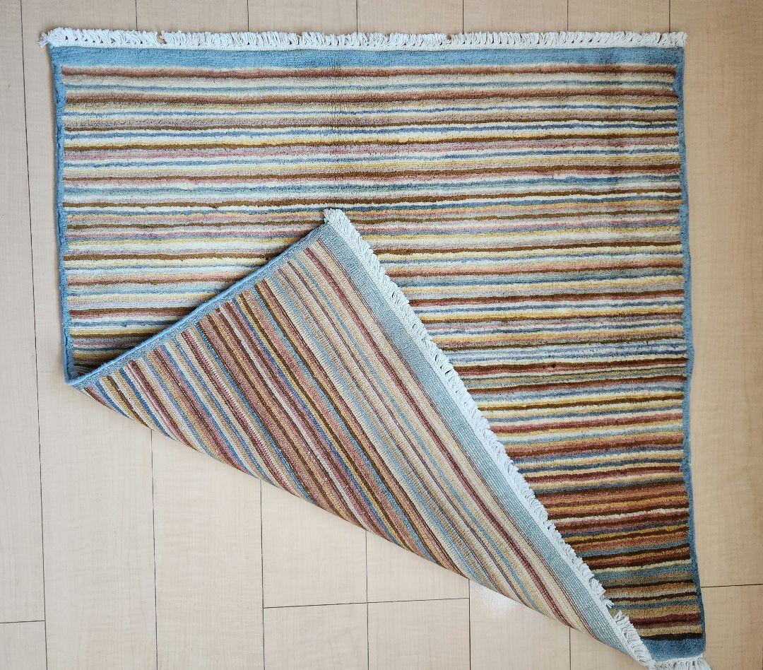 【クリーニング済み】ヴィンテージ◆ナチュラルカシュガイギャッベ