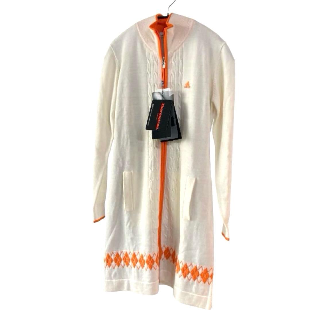 【新品タグ付き】アディダス（adidas）　ニットワンピース　ロングジャケット