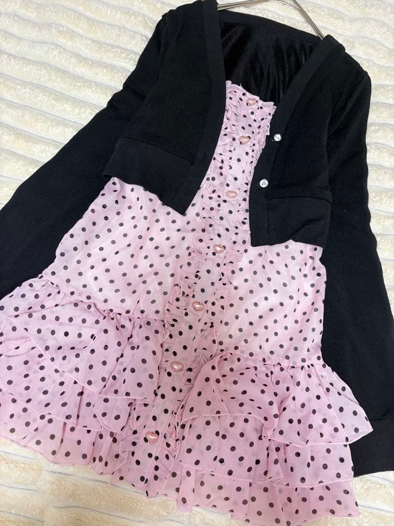 リズリサ姉妹ブランド★トゥララ★LIZLISA★カーディガンレイヤードチュニック