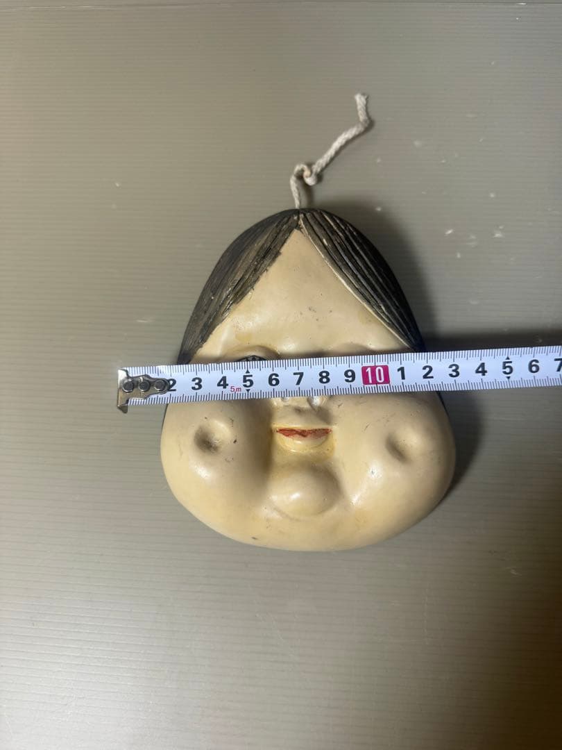 2498 骨董 裏春画 置物 彫刻 おたふく おかめ 裏絵 縁起物 お多福 お面