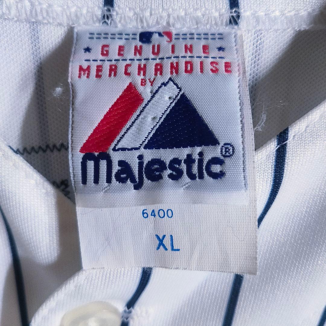 【MLB】 ニューヨーク・ヤンキース ゲームシャツ XL デレク・ジーター 白縞