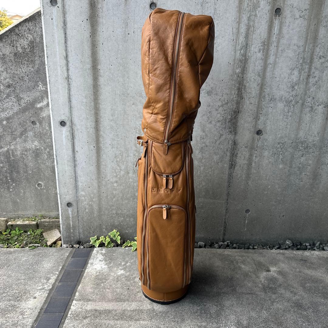 ONOFFブラウン レザー風 キャディバッグ　軽量