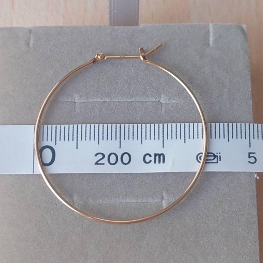 アガット　片耳　フープピアス　4センチ　K10