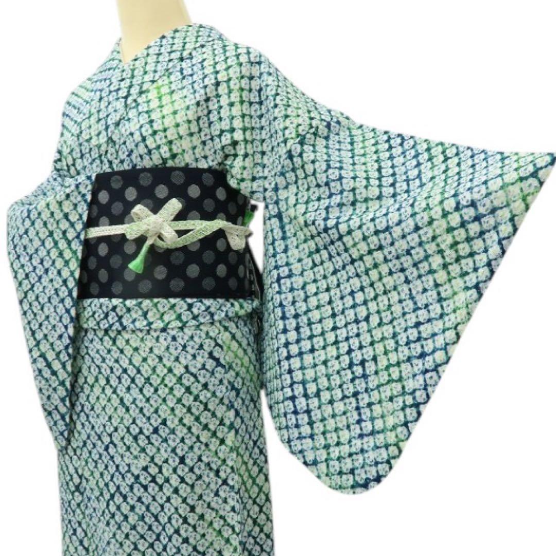 白太郎✺美品 有松鳴海絞り Sサイズ 高級浴衣 着物 A3430