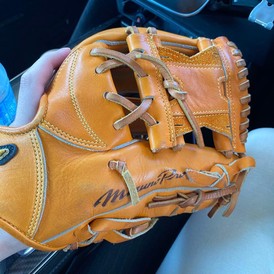 Mizuno Pro オレンジレザーグローブ