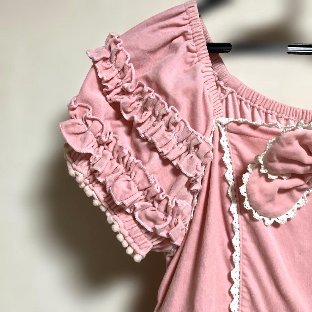 CHOCOCHIP COOKIE いちご柄ロリータワンピース　ピンク　リボン