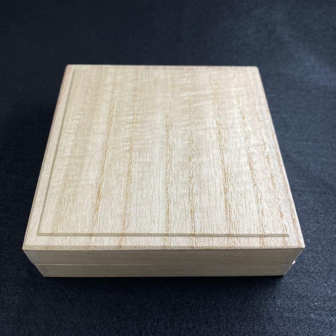 時代金象嵌刀鍔　木箱付　153g 東Y7-0220☆2Fトヒト