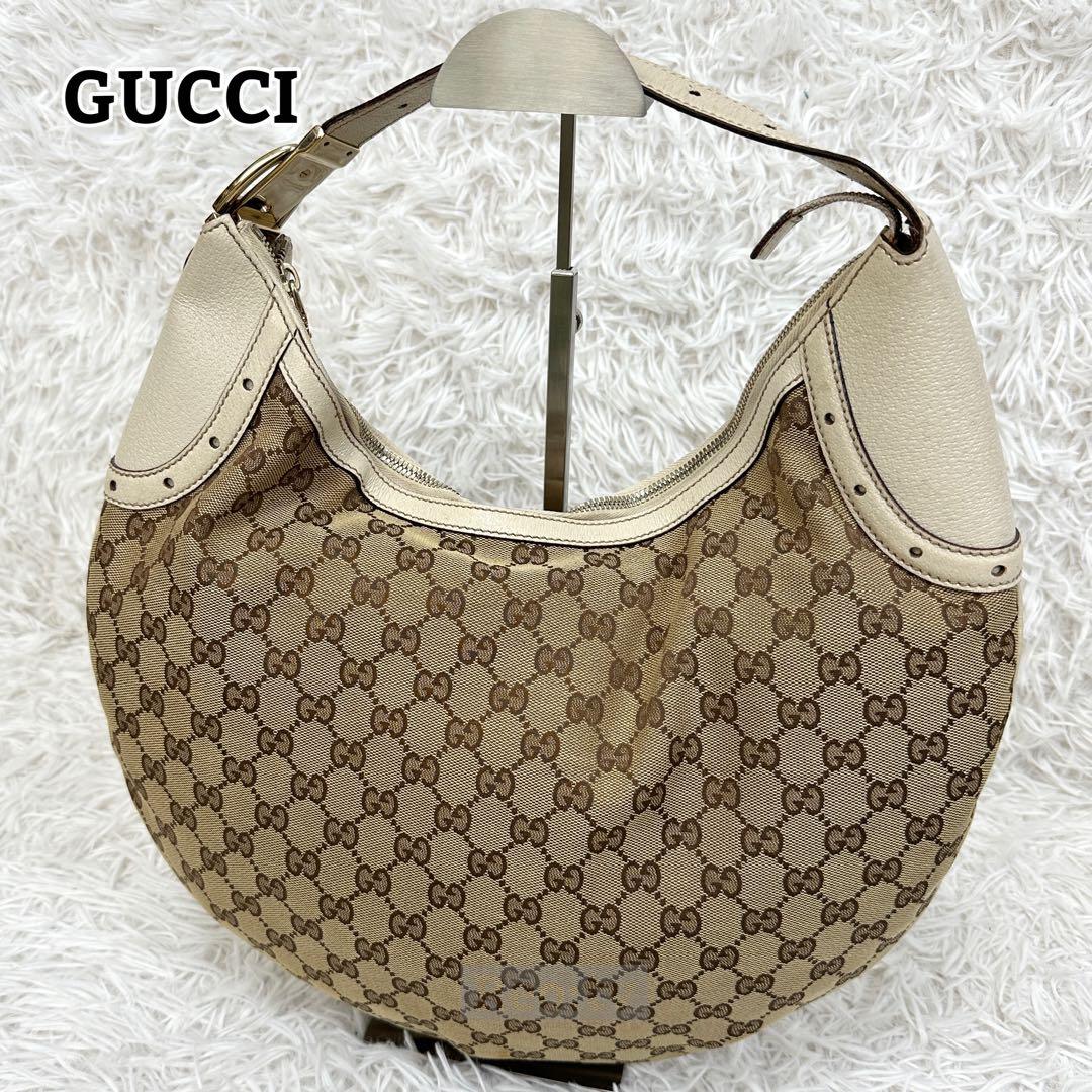 希少【GUCCI】ホーボー ワンショルダー GGキャンバス y2k 00s