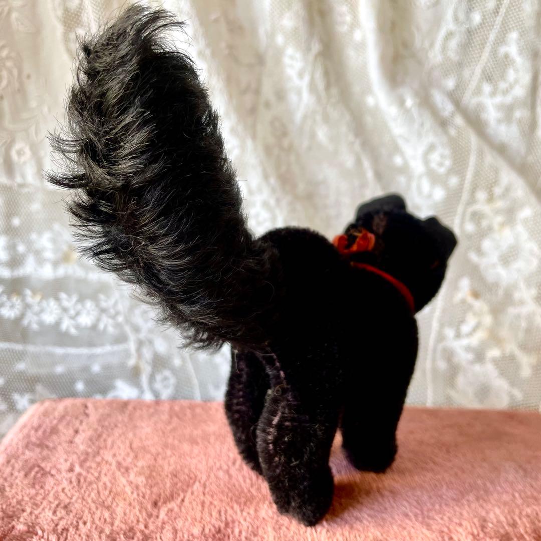 ハーマン黒猫ぬいぐるみ　ドイツヴィンテージHERMANN 検フランスアンティーク