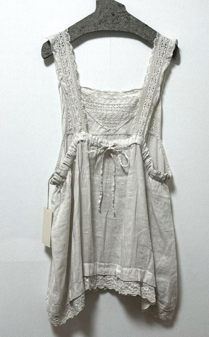 nest Robe リネン×レース キャミソール