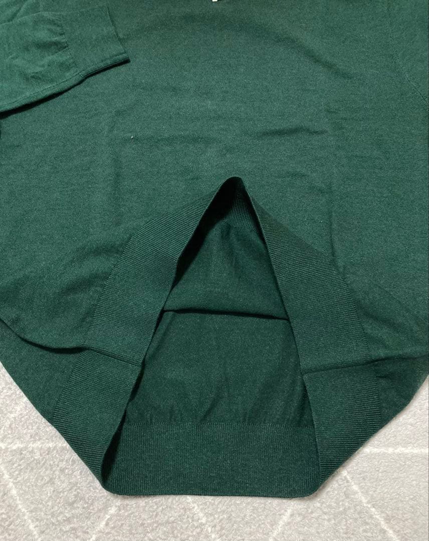 新品 パーリーゲイツ ジャックバニー ロゴハイネックニット(6)サイズLL/緑