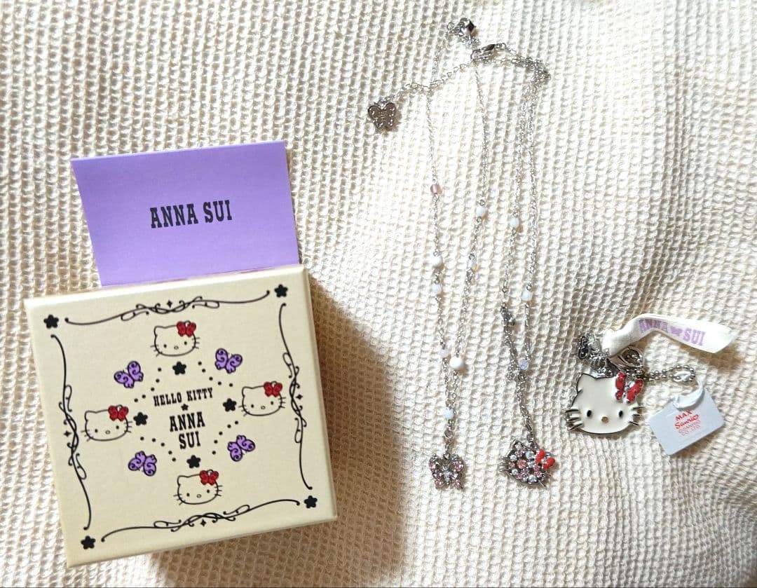 ANNA SUI✕サンリオ　ハローキティ　ネックレス＆チャーム　アナスイ