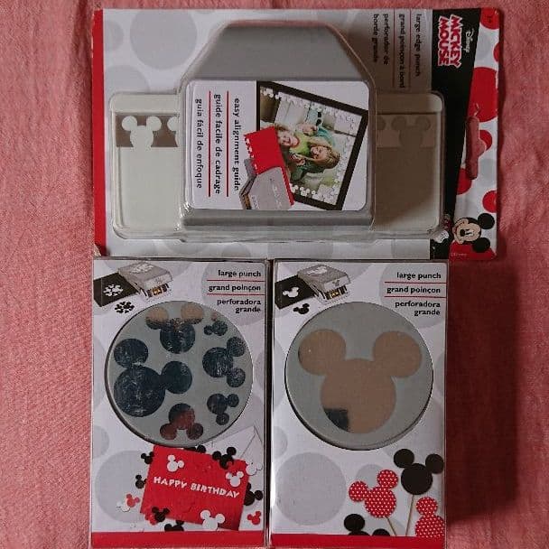 【新品未使用】Mickey Mouse 90周年 限定 クラフトパンチ 3セット