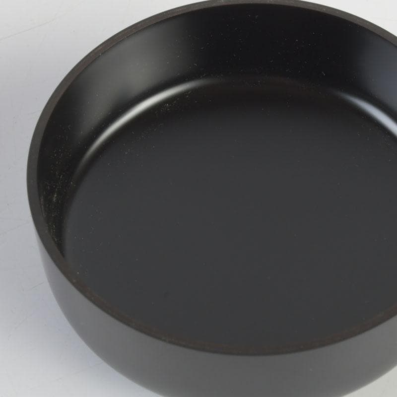 茶道具　山中塗　坂下雄峰作　黒中棗　共箱　V　9829