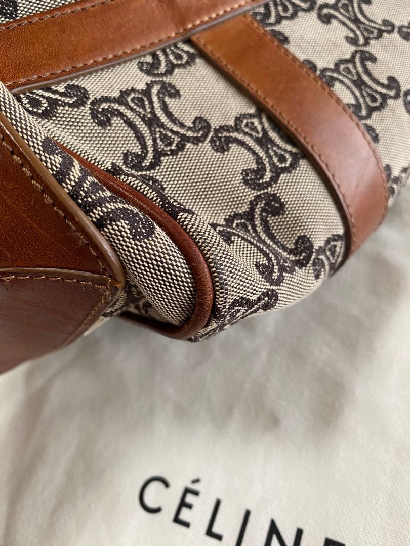 CÉLINE マカダム柄 ボストンバッグ
