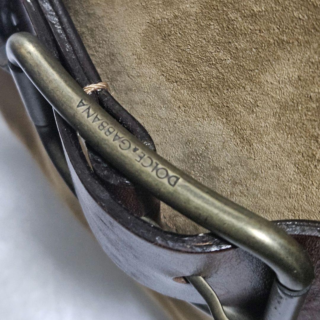 【美品】DOLCE & GABBANA スエードデニムハンドバッグ ヴィンテージ