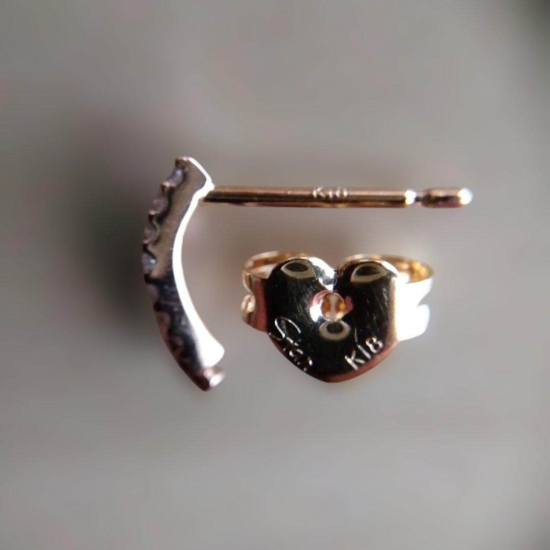 k18ピアス片耳用　0.02カラットダイヤ