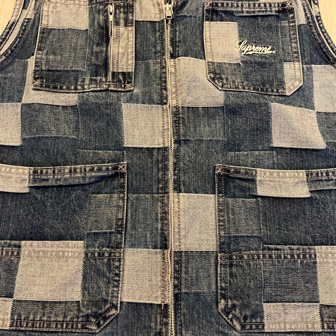 supreme denim patchwork vest シュプリーム デニム