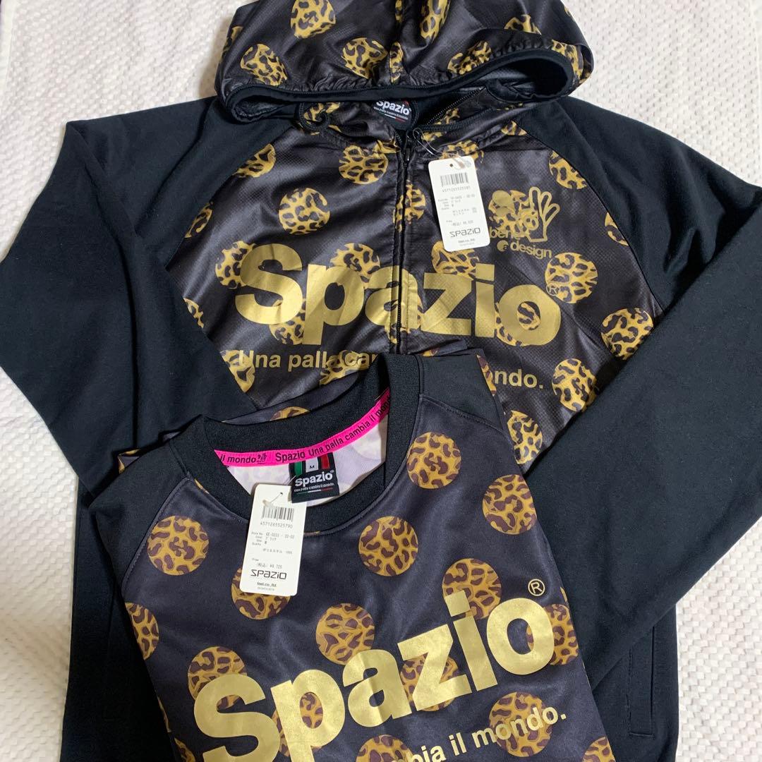 Spazio ヒョウ柄 フード付きピステ ➕ロンTセットMサイズ